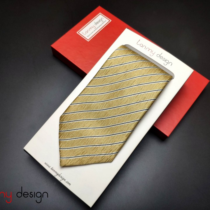 Yellow silk tie